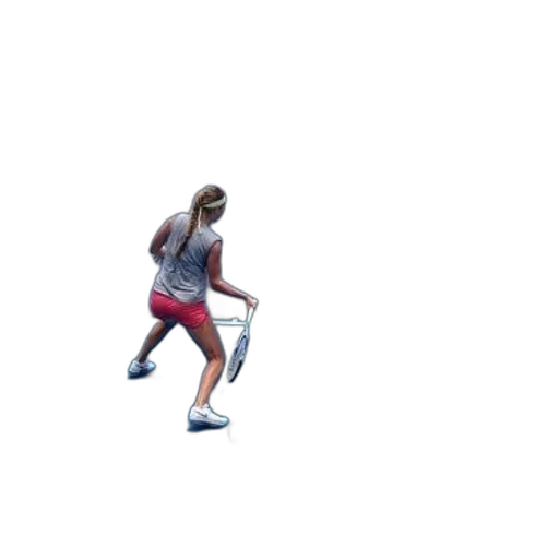 shoes, 3d render, pixel art, female, tennis, player, gray, tank transparent PNG cut-out