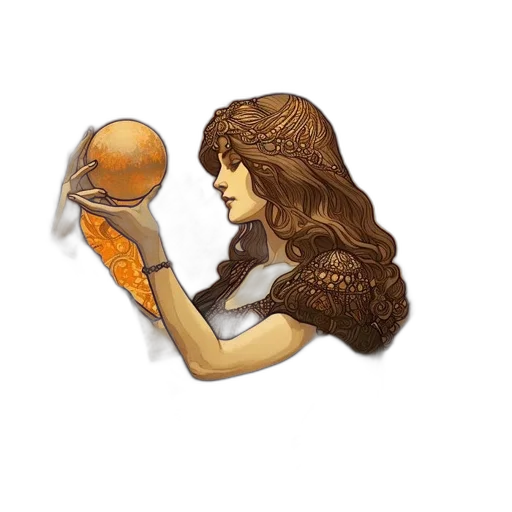 hair, jewelry, pixel art, fantasy art, concept art, cartoon, golden, earth tones transparent PNG cut-out