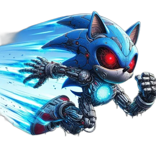 weapon, creature, concept art, comic book art, fantasy art, pixel art, blue, sonic transparent PNG cut-out