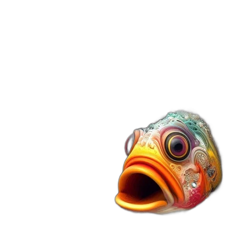 mask, animal, creature, face, 3d render, photorealistic, concept art, underwater transparent PNG cut-out