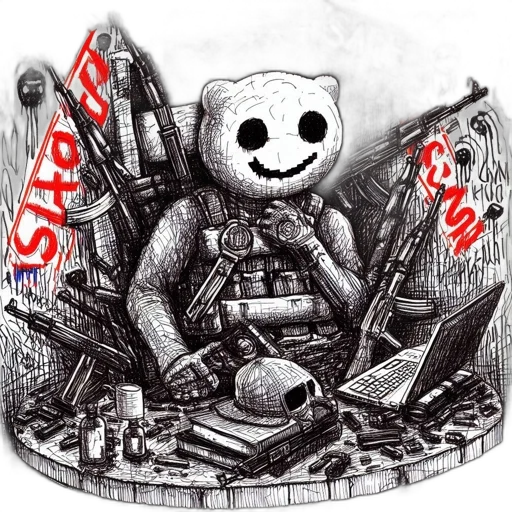 robot, weapon, sword, mask, concept art, pixel art, comic book art, monochrome transparent PNG cut-out