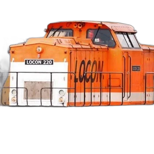 car, concept art, photorealistic, 3d render, orange, train, word, locon transparent PNG cut-out