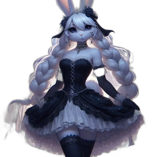 dress, creature, animal, staff, concept art, fantasy art, pixel art, anime transparent PNG cut-out