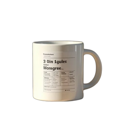bottle, weapon, 3d render, photorealistic, coffee, mug, prescription, label transparent PNG cut-out