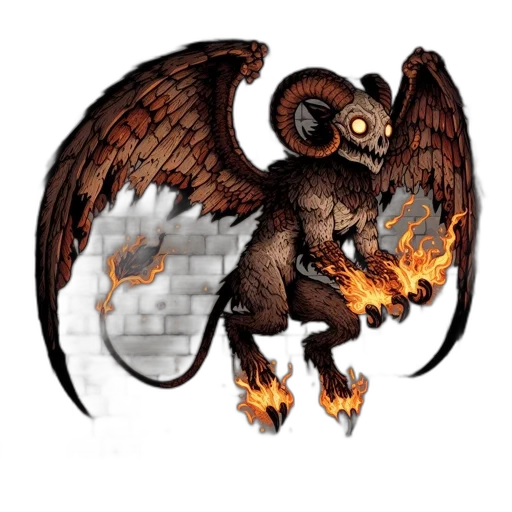 dragon, staff, creature, pixel art, fantasy art, concept art, 3d render, fire transparent PNG cut-out