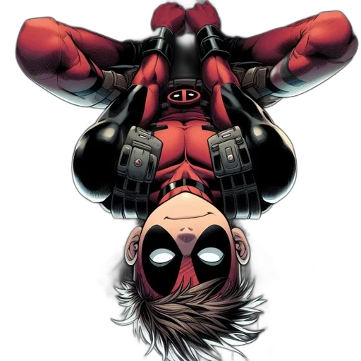 mask, face, comic book art, concept art, animated, figure, similar, deadpool transparent PNG cut-out