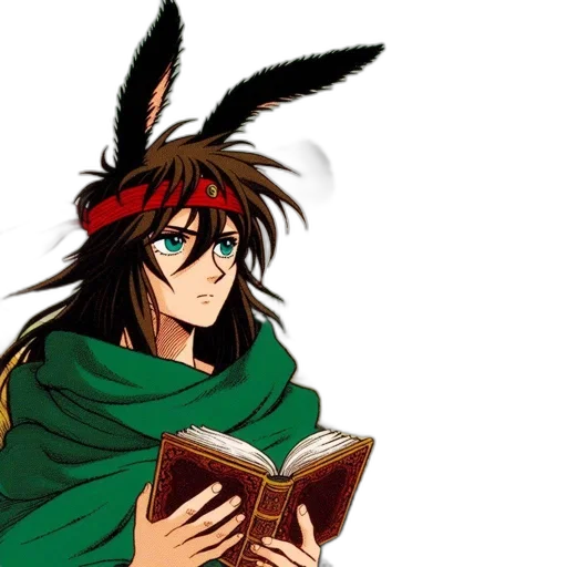 hat, mask, anime, fantasy art, comic book art, cartoon, animated, character transparent PNG cut-out