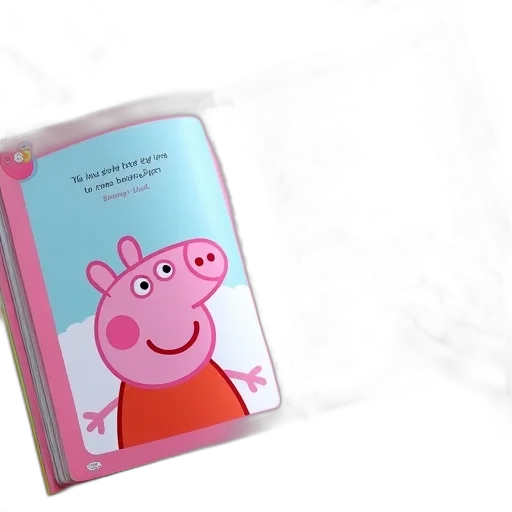 colorful, children, activity, book, pink, cover, featuring, peppa transparent PNG cut-out