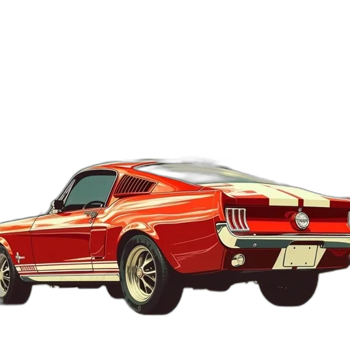 car, weapon, photorealistic, concept art, 3d render, comic book art, red, ford transparent PNG cut-out