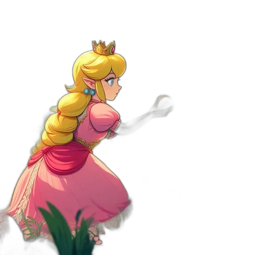 dress, crown, staff, weapon, concept art, pixel art, fantasy art, 3d render transparent PNG cut-out