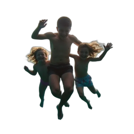 creature, hair, 3d render, concept art, pixel art, underwater, outer space, family transparent PNG cut-out