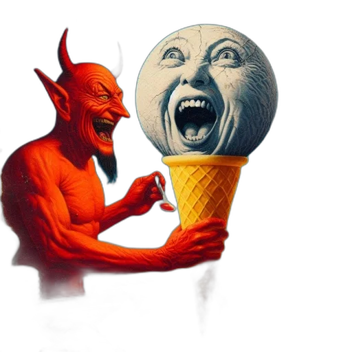 mask, food, creature, concept art, 3d render, fantasy art, photorealistic, fire transparent PNG cut-out