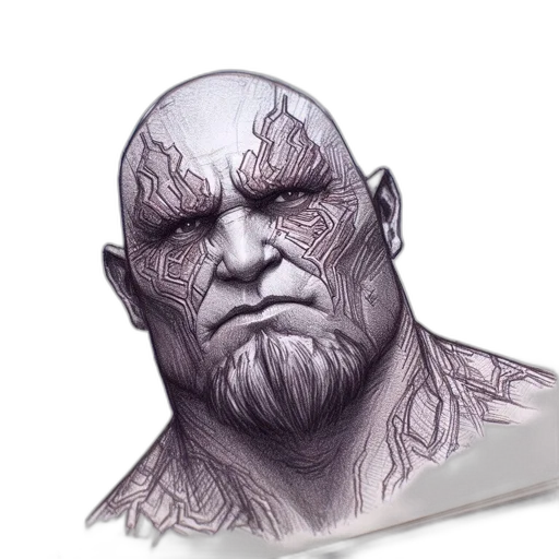 face, mask, creature, staff, concept art, photorealistic, fantasy art, 3d render transparent PNG cut-out
