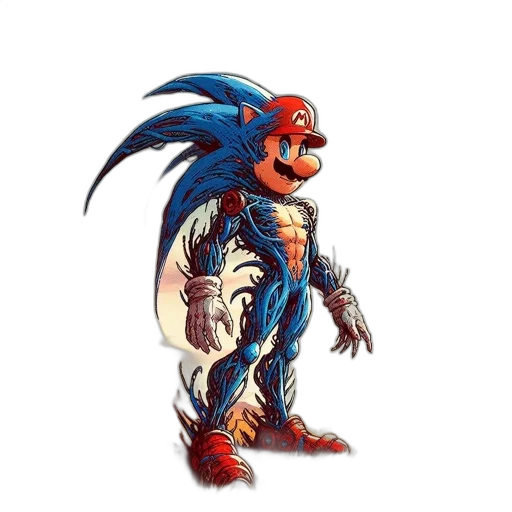 creature, animal, mask, hair, concept art, pixel art, comic book art, 3d render transparent PNG cut-out