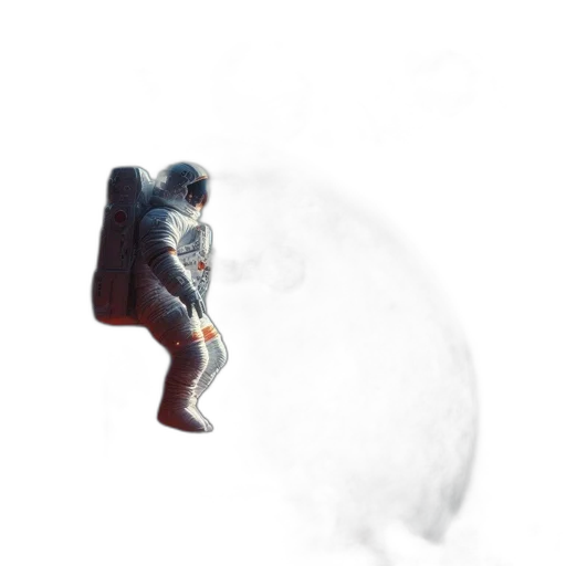 jacket, robot, creature, mask, concept art, pixel art, 3d render, fantasy art transparent PNG cut-out