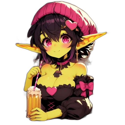 dragon, hat, creature, staff, pixel art, anime, fantasy art, concept art transparent PNG cut-out