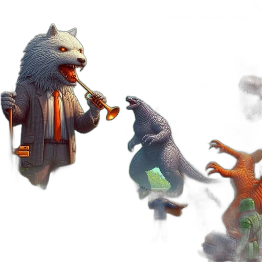 dragon, creature, staff, animal, concept art, fantasy art, pixel art, 3d render transparent PNG cut-out