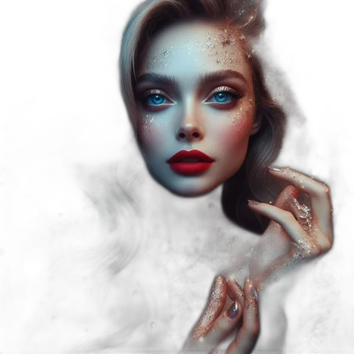 face, mask, jewelry, crown, photorealistic, fantasy art, oil painting, concept art transparent PNG cut-out
