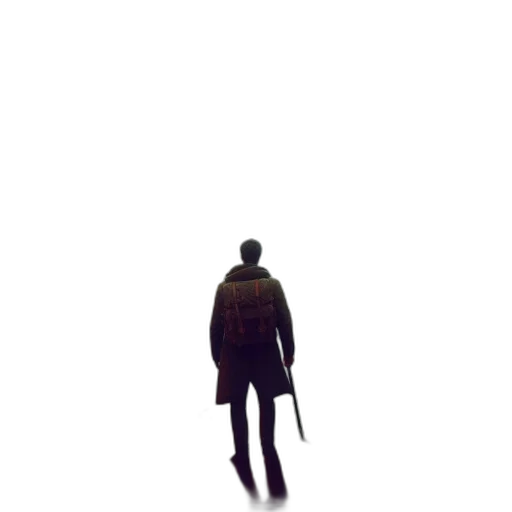 jacket, staff, sword, robot, concept art, pixel art, 3d render, comic book art transparent PNG cut-out