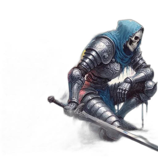 sword, weapon, staff, fantasy art, concept art, photorealistic, watercolor, blue transparent PNG cut-out