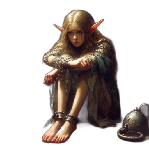 dragon, concept art, fantasy art, photorealistic, oil painting, young, female, elf-character transparent PNG cut-out