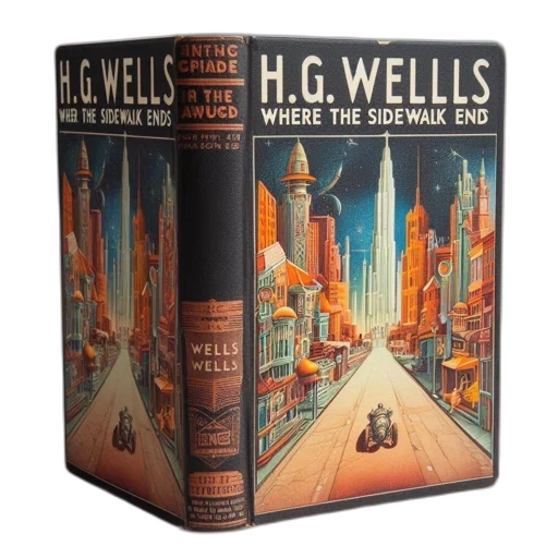book, cover, where, sidewalk, ends, written, wells, features transparent PNG cut-out