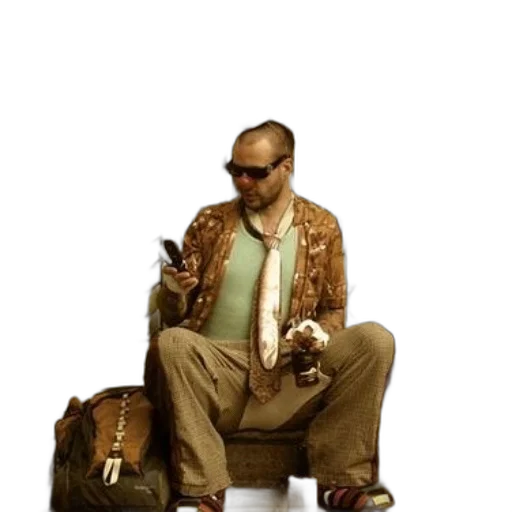 jacket, furniture, staff, shoes, concept art, 3d render, photorealistic, earth tones transparent PNG cut-out