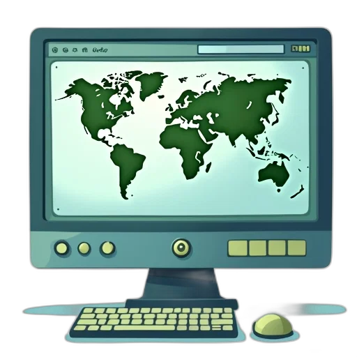 staff, 3d render, digital, illustration, computer, screen, displaying, world transparent PNG cut-out