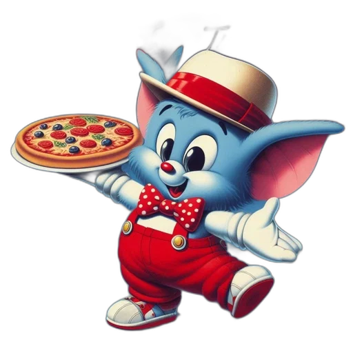 food, 3d render, concept art, cartoon, vintage, features, anthropomorphic, mouse transparent PNG cut-out