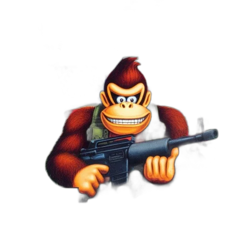 animal, weapon, concept art, pixel art, 3d render, cartoon, nes, game transparent PNG cut-out