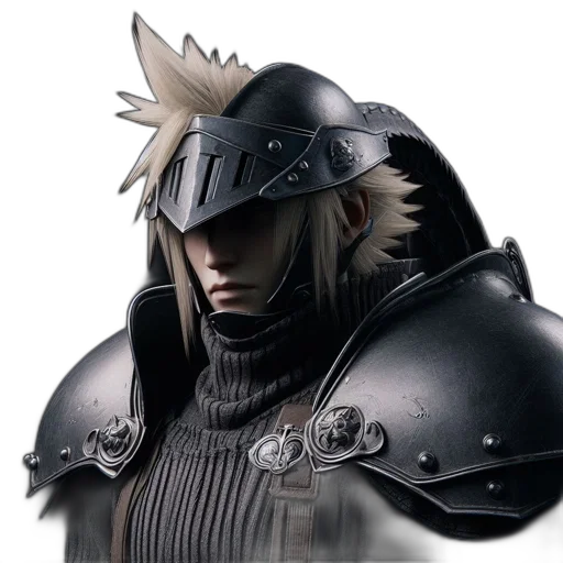 hat, mask, dragon, sword, concept art, 3d render, fantasy art, photorealistic transparent PNG cut-out
