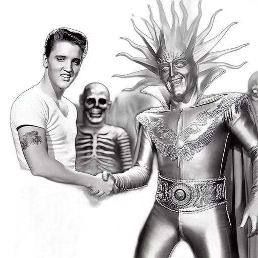 comic book art, concept art, pencil sketch, fantasy art, two, individuals, interact, amid transparent PNG cut-out