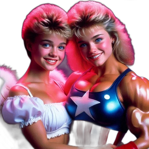 vaporwave, comic book art, photorealistic, concept art, outer space, two, women, one transparent PNG cut-out