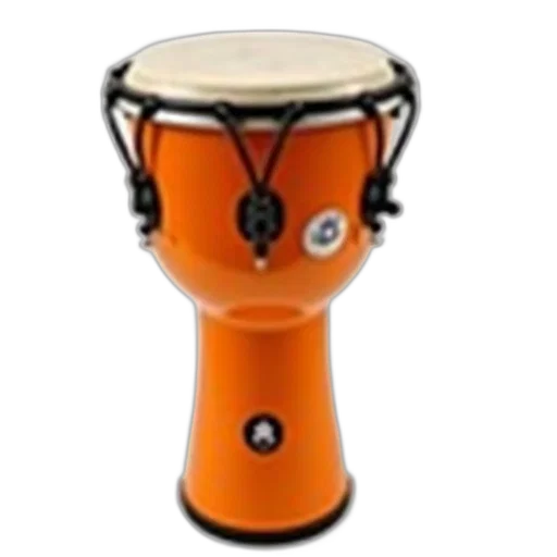 staff, traditional, african, djembe, drum, glossy, orange, finish transparent PNG cut-out
