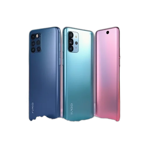 3d render, pastel, blue, xiao, mi5, phone transparent PNG cut-out