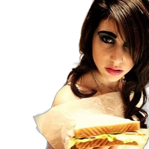 dress, food, photorealistic, person, kitchen, holds, sandwich, wrapped transparent PNG cut-out