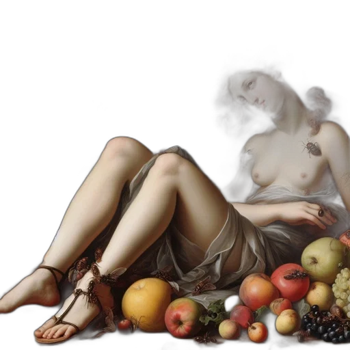 food, dress, oil painting, photorealistic, concept art, fantasy art, fog, fire transparent PNG cut-out