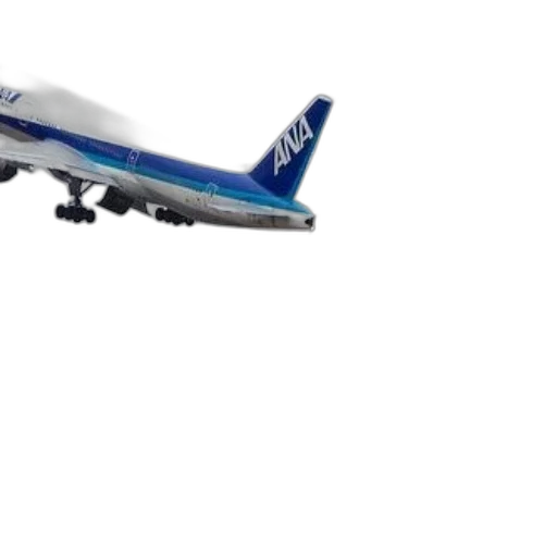 animal, 3d render, photorealistic, concept art, white, blue, ana, airplane transparent PNG cut-out