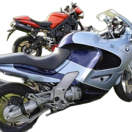 3d render, photorealistic, concept art, blue, bmw, motorcycle, parked, grass transparent PNG cut-out