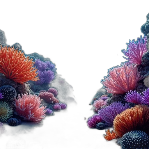 crown, flower, hair, hat, 3d render, photorealistic, concept art, underwater transparent PNG cut-out