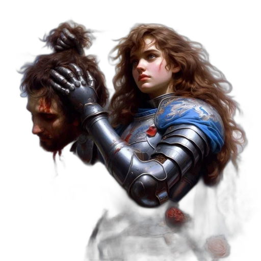 sword, weapon, fantasy art, concept art, comic book art, photorealistic, young, woman transparent PNG cut-out