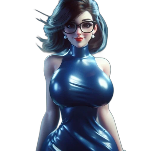 dress, comic book art, concept art, fantasy art, cartoon, blue, animated, woman transparent PNG cut-out