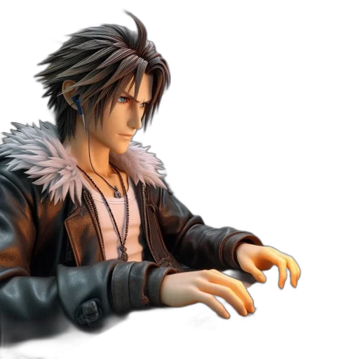 jacket, 3d render, concept art, photorealistic, fantasy art, animated, character, spiky transparent PNG cut-out