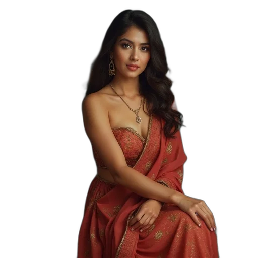 dress, jewelry, oil painting, photorealistic transparent PNG cut-out