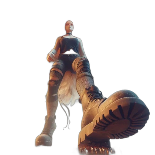 shoes, creature, weapon, animal, concept art, 3d render, cyberpunk, fantasy art transparent PNG cut-out