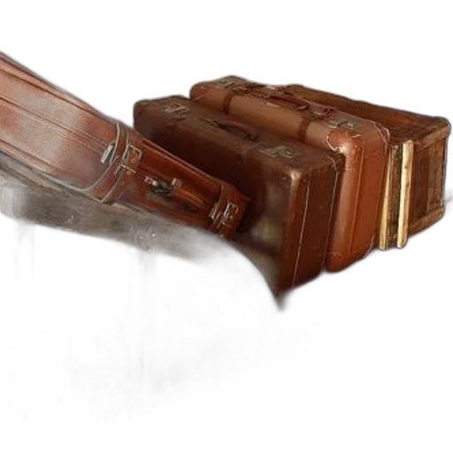 weapon, staff, furniture, sword, photorealistic, 3d render, vintage, suitcases transparent PNG cut-out