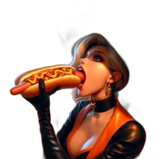 food, weapon, jacket, concept art, cyberpunk, comic book art, photorealistic, neon lights transparent PNG cut-out