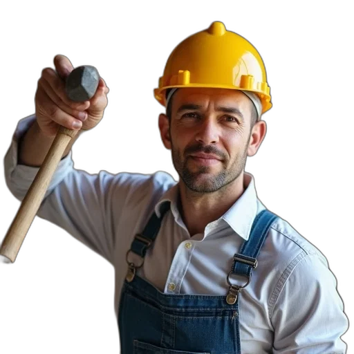 staff, hat, weapon, jewelry, photorealistic, man, hardhat, wooden transparent PNG cut-out