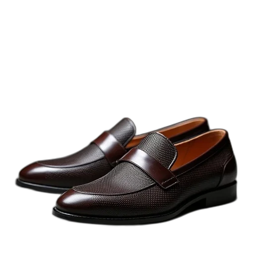 shoes, photorealistic, new, mens, loafer, shoe, meshing, leather transparent PNG cut-out