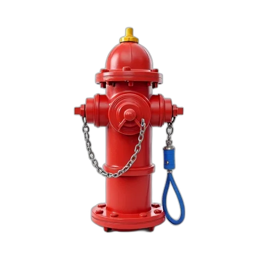 robot, weapon, bottle, staff, 3d render, red, fire, hydrant transparent PNG cut-out